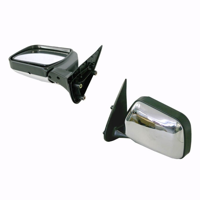Toyota Hilux Left Front Door Mirror, Chrome/Black Manual (8/1997 to 2/2005)