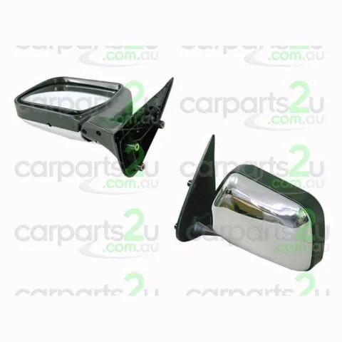Left Front Door Mirror for Toyota Hilux, Chrome/Black Manual (8/1997 to 2/2005)
