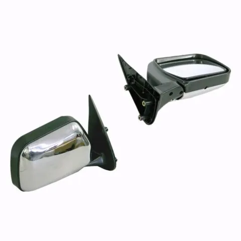 Toyota Hilux Right Front Door Mirror, Chrome/Black Manual (8/1997 to 2/2005)