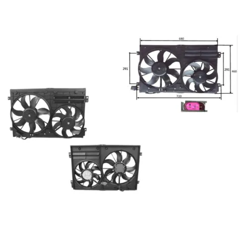 Volkswagen Golf 5th Radiator Fan Assembly (7/2004 to 2/2009)